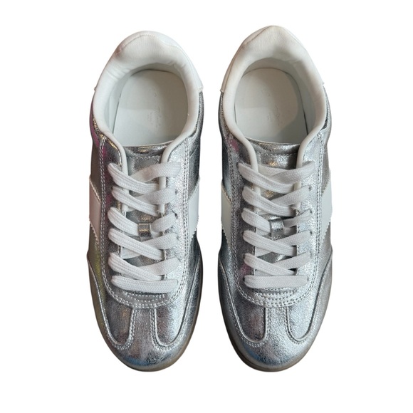 Target Women's 8.5 Spencer Silver Metallic Fashion Sneakers‎ Sporty Memory Foam - Picture 3 of 13